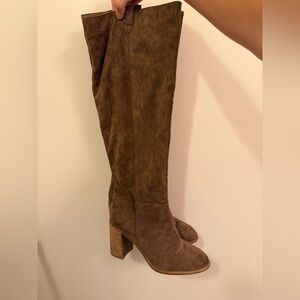 Vici Tan Over the Knee Suede Boots